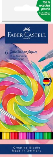 Poza cu MARKER SOLUBIL 2 CAPETE SET 6 BUC CANDY SHOP GOLDFABER FABER-CASTELL