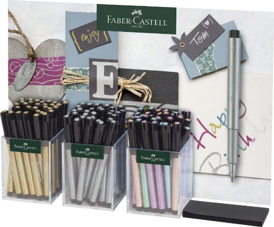 Poza cu PITT ARTIST PEN METALIC 3*30 BUC DISPLAY PLASTIC FABER-CASTELL