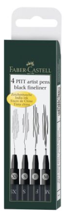 Poza cu PITT ARTIST PEN SET 4 BUC F,M,S,XS FABER-CASTELL