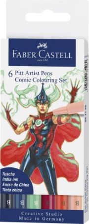 Poza cu PITT ARTIST PEN SET 6 BUC COMIC FABER-CASTELL