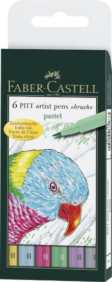 Poza cu PITT ARTIST PEN SET 6 BUC PASTEL FABER-CASTELL