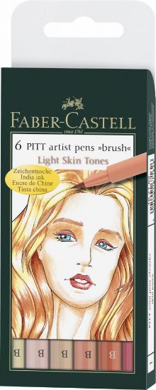 Poza cu PITT ARTIST PEN SET 6 BUC TONURILE PIELII FABER-CASTELL