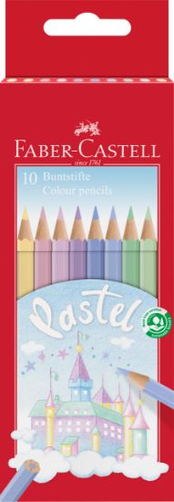 Poza cu CREIOANE COLORATE PASTEL 10 CULORI FABER-CASTELL