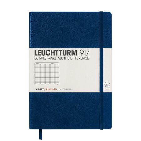Poza cu CAIET A5 ARITMETICA COPERTA RIGIDA ALBASTRU NAVY LEUCHTTURM