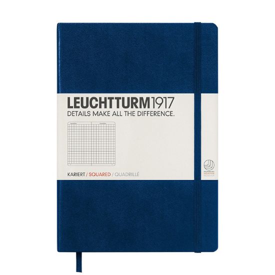 Poza cu CAIET A5 ARITMETICA COPERTA RIGIDA ALBASTRU NAVY LEUCHTTURM