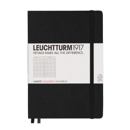 Poza cu CAIET A5 ARITMETICA COPERTA RIGIDA NEGRU LEUCHTTURM
