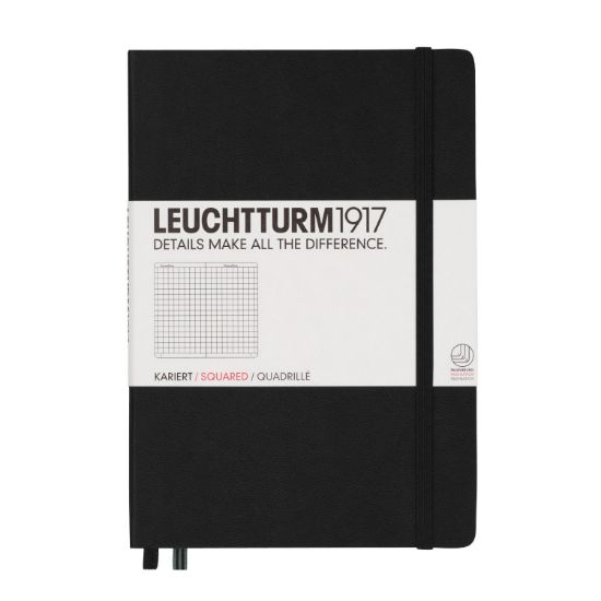 Poza cu CAIET A5 ARITMETICA COPERTA RIGIDA NEGRU LEUCHTTURM