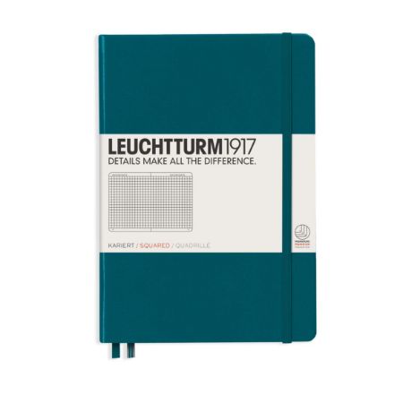 Poza cu CAIET A5 ARITMETICA COPERTA RIGIDA VERDE PACIFIC LEUCHTTURM