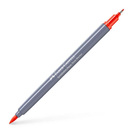 Poza cu MARKER SOLUBIL 2 CAPETE GOLDFABER PORTOCALIU CAMIUM INCHIS 115 FABER-CASTELL
