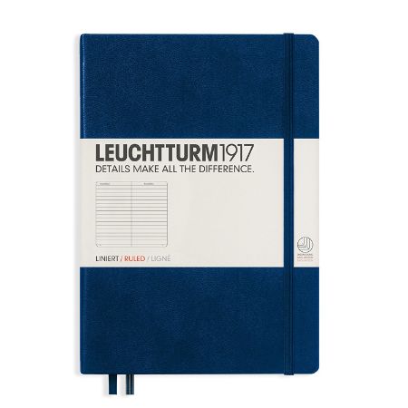 Poza cu CAIET A5 DICTANDO COPERTA RIGIDA ALBASTRU NAVY LEUCHTTURM