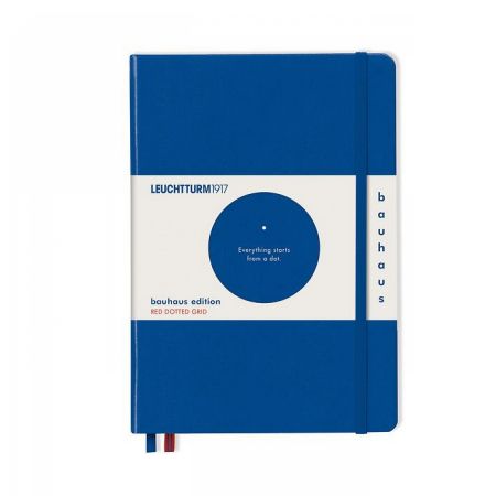 Poza cu CAIET A5 PUNCTAT COPERTA RIGIDA ALBASTRU ROYAL BAUHAUS LEUCHTTURM