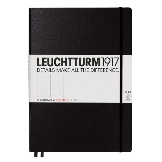Poza cu CAIET A5 PUNCTAT COPERTA RIGIDA NEGRU LEUCHTTURM