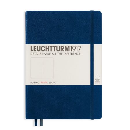 Poza cu CAIET A5 VELIN COPERTA RIGIDA ALBASTRU NAVY LEUCHTTURM