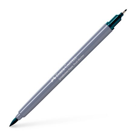 Poza cu MARKER SOLUBIL 2 CAPETE GOLDFABER VERDE COBALT INTENS 158 FABER-CASTELL