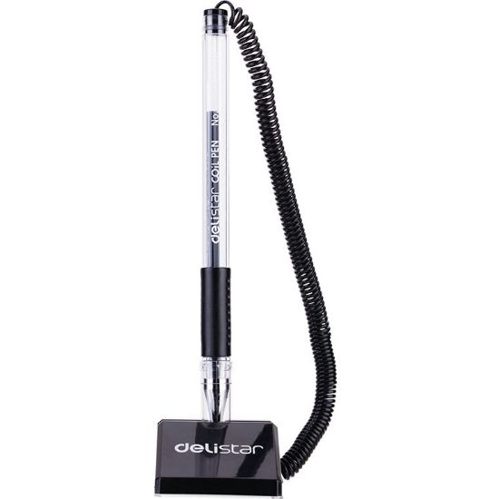 Poza cu PIX CU SUPORT ADEZIV SI SNUR 0.5MM NEGRU DELI