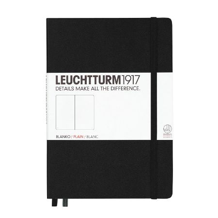 Poza cu CAIET A5 VELIN COPERTA RIGIDA NEGRU LEUCHTTURM