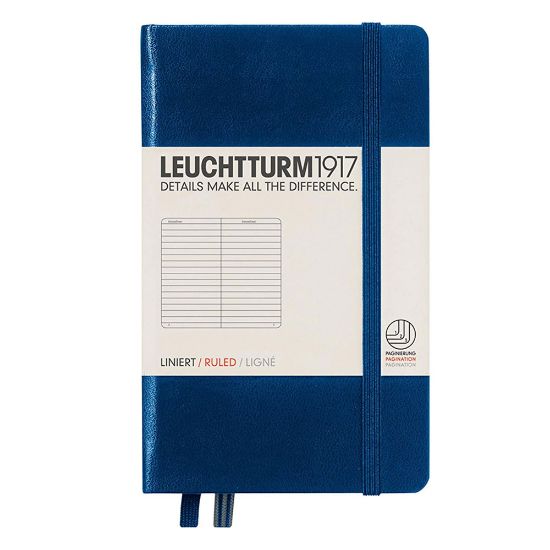 Poza cu CAIET A6 DICTANDO COPERTA RIGIDA ALBASTRU NAVY LEUCHTTURM