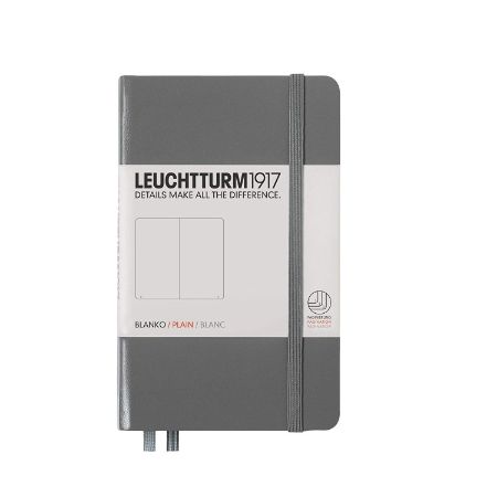 Poza cu CAIET A6 VELIN COPERTA RIGIDA ANTRACIT LEUCHTTURM