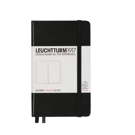 Poza cu CAIET A6 VELIN COPERTA RIGIDA NEGRU LEUCHTTURM