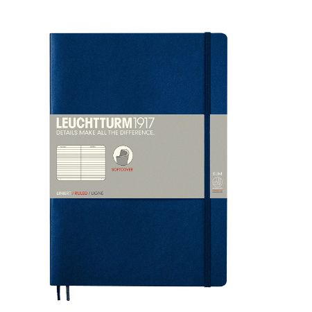 Poza cu CAIET B5 DICTANDO COPERTA FLEXIBILA ALBASTRU NAVY LEUCHTTURM