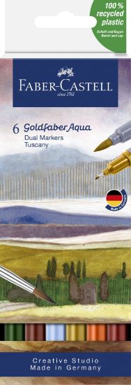 Poza cu MARKER SOLUBIL 2 CAPETE SET 6 BUC TOSCANA GOLDFABER FABER-CASTELL