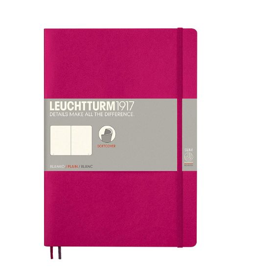 Poza cu CAIET B5 VELIN COPERTA FLEXIBILA MAGENTA LEUCHTTURM