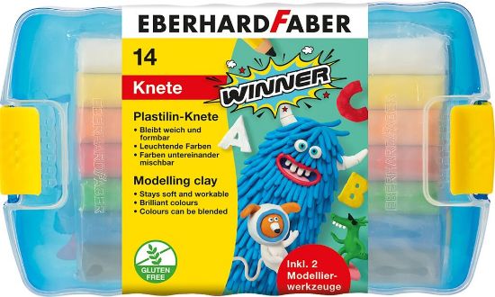 Poza cu PLASTILINA 10 CULORI CUTIE PLASTIC EBERHARD FABER