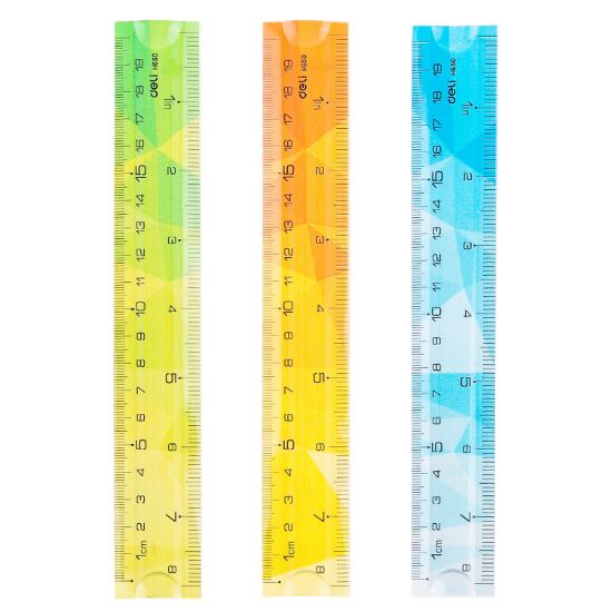 Poza cu RIGLA 20CM MULTICOLORA FLEXIBILA DELI