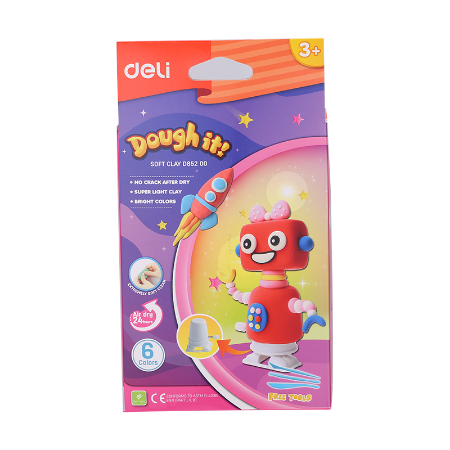 Poza cu PLASTILINA SOFT LIGHT ROBOT 6  CULORI DELI
