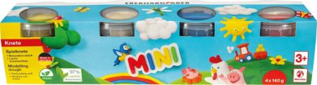 Poza cu PLASTILINA MODELAJ 4CULORI BASIC X 140G EBERHARD FABER