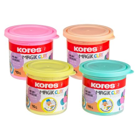 Poza cu PLASTILINA MODELAJ 4*40G CULORI PASTEL KORES