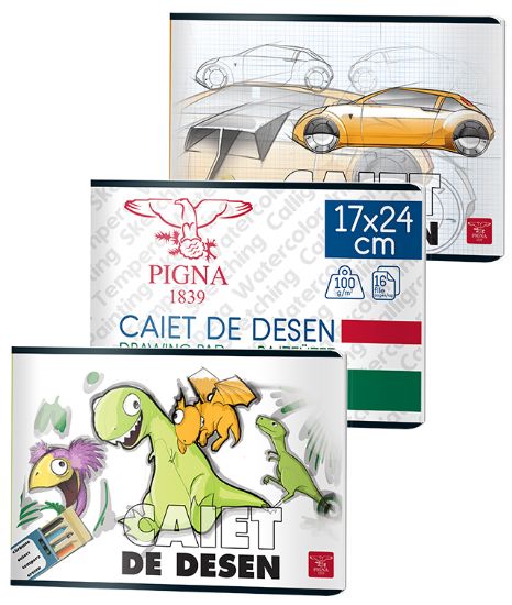 Poza cu CAIET DESEN 16 FILE 110G PIGNA