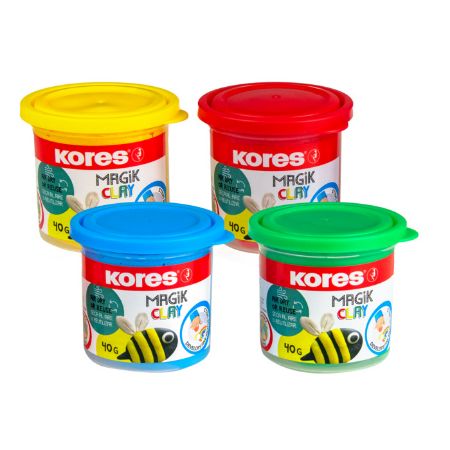 Poza cu PLASTILINA MODELAJ 4*40G CULORI INTENSE KORES