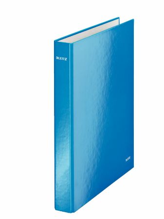 Poza cu CAIET MECANIC A4 2 INELE 25MM/40MM ALBASTRU METALIZAT WOW LEITZ