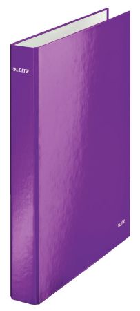 Poza cu CAIET MECANIC A4 2 INELE 25MM/40MM MOV METALIZAT WOW LEITZ