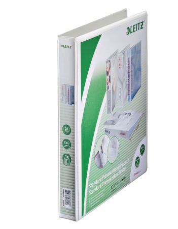 Poza cu CAIET MECANIC A4 2 INELE 25MM/44MM ALB MAXI PANORAMA LEITZ