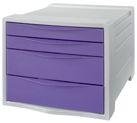 Poza cu CABINET 4 SERTARE LAVANDA COLOUR'BREEZE ESSELTE