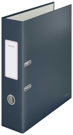 Poza cu BIBLIORAFT PLASTIFIAT 8CM 180GRADE GRI ANTRACIT COSY LEITZ