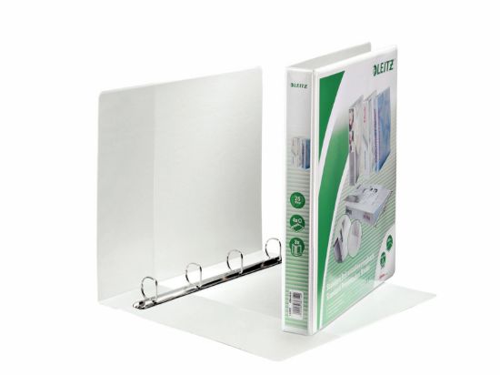 Poza cu CAIET MECANIC A4 4 INELE 25MM/44MM ALB MAXI PANORAMA LEITZ