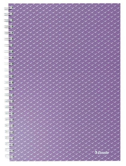 Poza cu CAIET BIROU SPIRA A5 80 FILE DICTANDO LAVANDA COPERTA CARTON COLOUR'BREEZE ESSELTE
