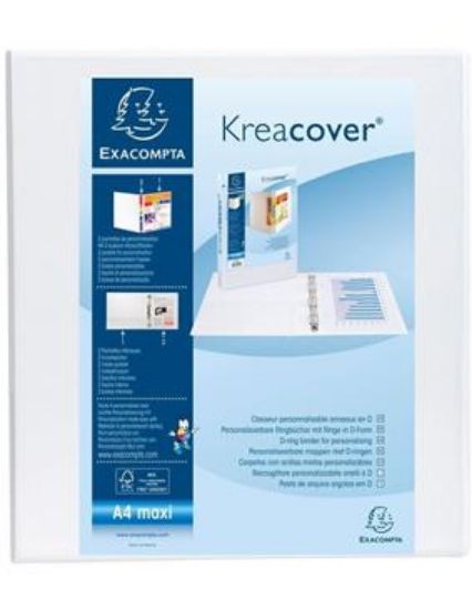 Poza cu CAIET MECANIC A4+ 4 INELE 70 MM 2 BUZUNARE KREACOVER EXACOMPTA