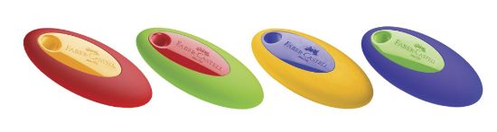 Poza cu RADIERA OVALA CU MIJLOC PLASTIC FABER-CASTELL