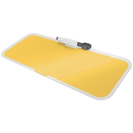 Poza cu TABLA STICLA CU TREPIED PENTRU BIROU GALBEN CHIHLIMBAR COSY LEITZ