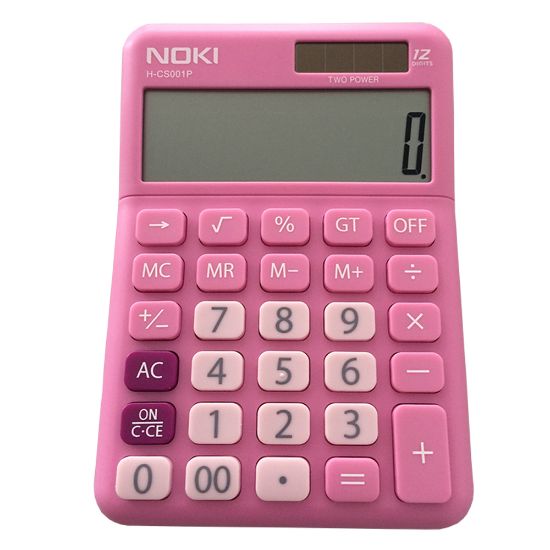 Poza cu CALCULATOR BIROU 12DIG HCS001 ROZ NOKI