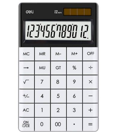 Poza cu CALCULATOR BIROU 12DIG MODERN ALB DELI