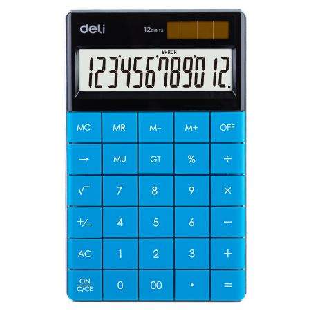 Poza cu CALCULATOR BIROU 12DIG MODERN ALBASTRU DELI