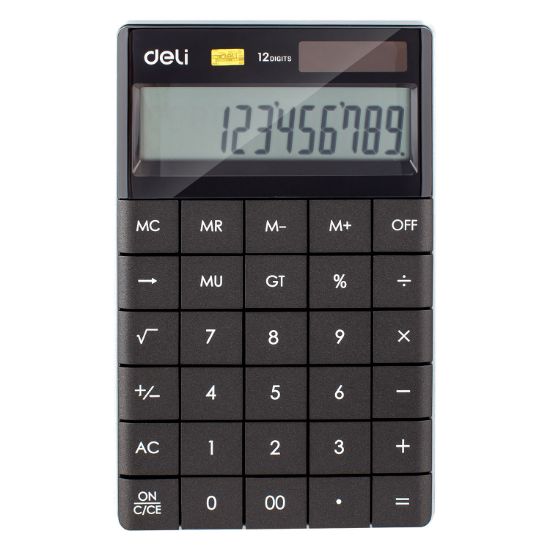 Poza cu CALCULATOR BIROU 12DIG MODERN NEGRU DELI