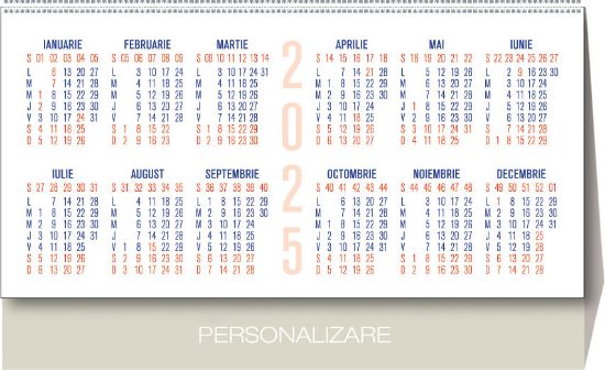 Poza cu CALENDAR BIROU TRIPTIC 12 FILE EGO