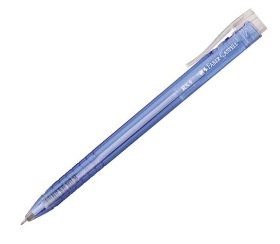 Poza cu ROLLER 0.5MM SEMI-GEL CU MECANISM ALBASTRU RX5 FABER-CASTELL
