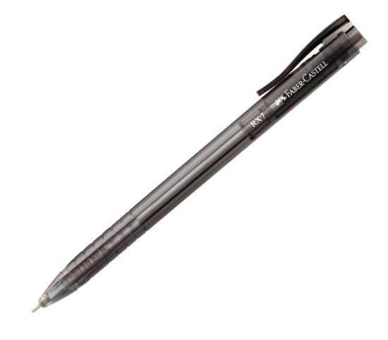 Poza cu ROLLER 0.7MM SEMI-GEL CU MECANISM NEGRU RX7 FABER-CASTELL